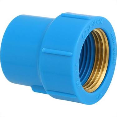 Imagem de Luva Azul Com Bucha Latao Krona 25Mm X 3/4'' - Kit C/20 Pecas