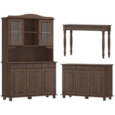 Imagem de Cristaleira Balcao Buffet e Aparador Madeira Maciça Cafe Milani Store,