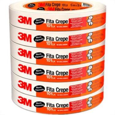 Imagem de 3M Fita Crepe 101La Uso Ger.18X50M - Kit C/6 Rl - 3M FITAS
