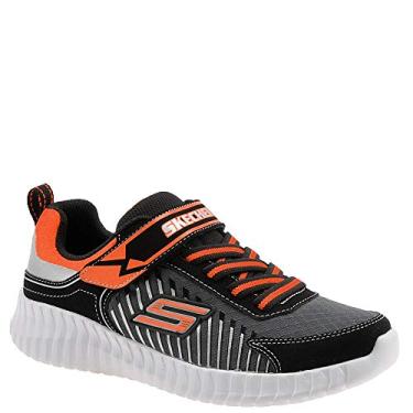 Imagem de Tênis infantil Skechers Elite Flex-Spectropulse, Black/Charcoal/Orange, 3 Little Kid