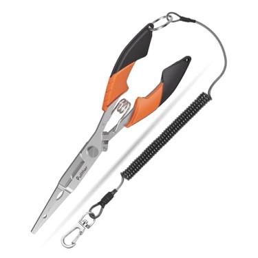 Imagem de pullther fishing Equipamento de pesca, alicate de pesca removedor de gancho, ferramentas de pesca de aço inoxidável, multiferramenta para água salgada e doce