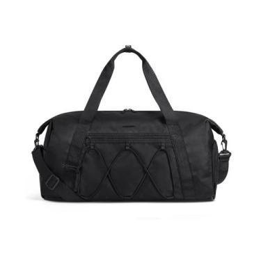 Imagem de Bolsa de Ginástica BAGSMART Preta com Compartimento para Sapatos