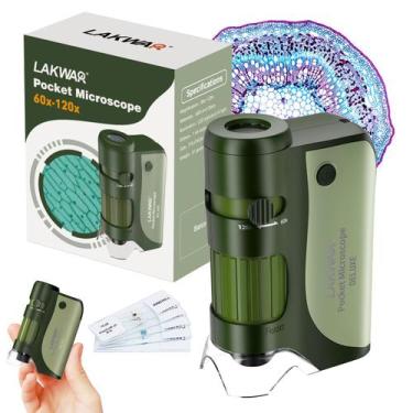 Imagem de Microscópio de Bolso LAKWAR 60x-120x - Para Crianças e Adultos