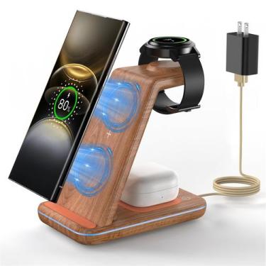 Imagem de Estação de Carregamento Sem Fio JoyGeek 3 em 1 para Samsung Galaxy