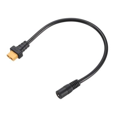 Imagem de MECCANIXITY Cabo adaptador XT60, XT60 fêmea para DC5521 fêmea 5,5 x 2,1 mm cabo conector para estação de energia portátil, painel solar, gerador de energia solar