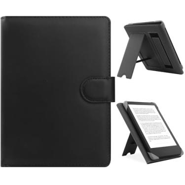 Imagem de HoYiXi Capa universal para eReader de 17,3 cm, 17,8 cm, compatível com Kindle/Kobo Clara HD/Kobo Clara 2E/Paperwhite/Pocketbook/Tolino eReader, capa de couro para leitor de e-book de 15,2 cm a 7