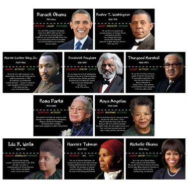 Imagem de Pôsteres de decoração Arosche Black History Month 10 unidades 24x35cm