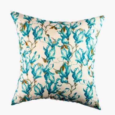 Imagem de Capa para Almofada STMHome Suede Estampada 42 X 42 Flor Azul - STM HOM