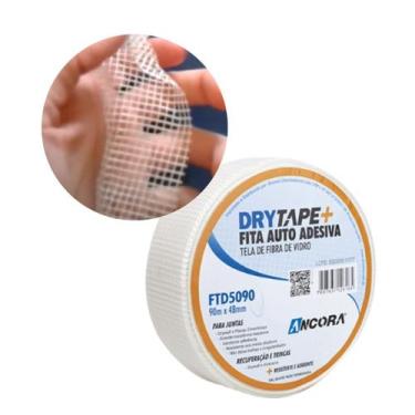 Imagem de Fita Telada Drywall junta de placa Isopor Feita De Fibra De Vidro 4,8c