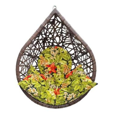 Imagem de Cadeira Balanço Gota Ninho Fibra Sintética Alumínio Suspenso - Varanda