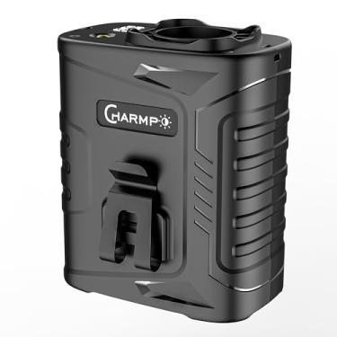 Imagem de Ventilador de clipe de cintura - Ventilador pessoal portátil recarregável de 5000 mAh, vento ultraforte de 12 m/s, tempo de execução de 29H, 5 velocidades, luz LED e SOS, para atividades ao ar livre