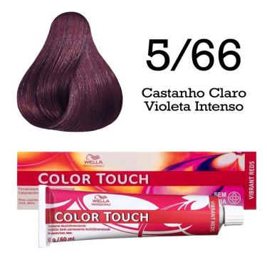 Imagem de Tonalizante Color Touch 5/66 Castanho Claro Violeta Intenso Wella Professionals