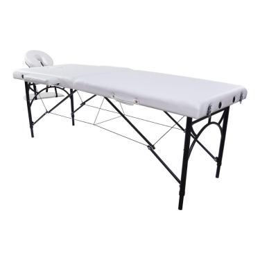 Imagem de Maca Portátil Dobrável Pelegrin PEL-3322 em Couro pu Branca