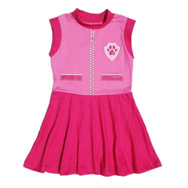 Imagem de Vestido Infantil Fantasia Patrulheira Canina Rosa Carnaval Minideia