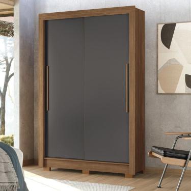 Imagem de Guarda-roupa 02 Portas Correr 02 Gavetas Mdp Lapa Jatobá/Grafite