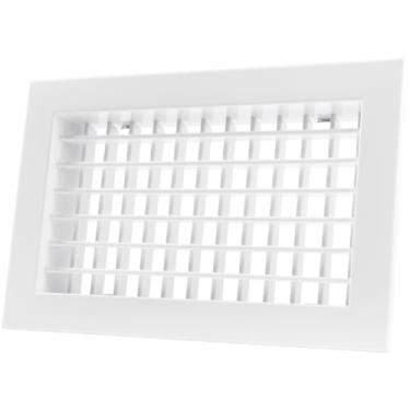 Imagem de Repa Market Tampa de saída de ar de 25,4 cm x 15,2 cm (abertura do duto) - Tampa de ventilação de alumínio com lâmina de grelha branca - Grade de ar de retorno HVAC de entrada/exaustão de ar - parede