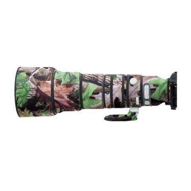 Imagem de Capa de lente para Sony FE 400-800 mm F/6,3-8 G OSS camuflagem capa de proteção de lente de câmera (cor # camuflagem folha verde - à prova d'água) capa de chuva