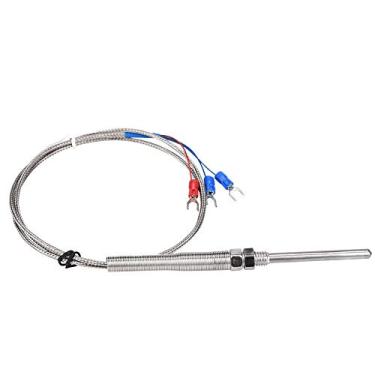 Imagem de Sonda de Termopar de Alta Precisão PT100, Fio de Sensor de Temperatura de Resposta Rápida, Faixa de 0-400 ℃, Fio Incluído (1m)