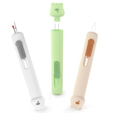 Imagem de FTUREERA 2025 3 Em 1 Enfiadores De Agulha Automáticos, Abridor Costura, Caixa Agulhas, Ferramenta Removedora Linha Peças Para Costura Manual, Kit Quick Loop Enfiador