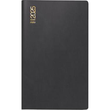 Imagem de rido/idé 7046962905 Taschenkalender Modell M-Planer (2025)| 2 Seiten = 1 Monat| A6| 32 Seiten| Kunststoff-Einband| schwarz