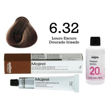 Imagem de Coloração Majirel 6.32 Louro Escuro Dourado Irisado + Oxi 20 Vol 75ml 