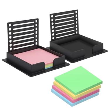 Imagem de Dispensador de estêncil para notas adesivas 2025, organizador de notas adesivas atualizado, dispensador de pastilhas adesivas 3 x 3 com estêncil, modelo de estêncil de notas adesivas compatível com