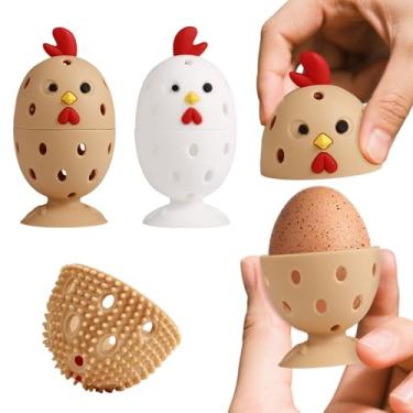 Imagem de wonlex 4 peças de limpador de escova de ovos multiuso ferramenta rotativa de frutas e vegetais para ovos frescos, lavadora de ovos de galinha e pato reutilizável (branco + bronze)