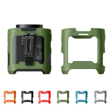 Imagem de owlrun Capas protetoras de silicone para ventilador com clipe de cintura, reutilizáveis, seguras, confortáveis, antiderrapantes, impermeáveis (verde)