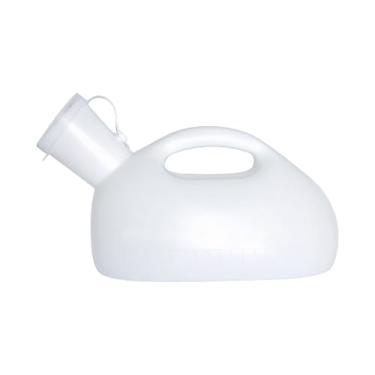Imagem de Zialofi Homens xixi garrafa de recipiente urinário à prova de vazamento de 1500 ml de coleção portátil machado de urinol machado garrafa para idosos ao ar, Branco
