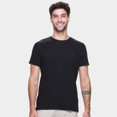 Imagem de Camiseta Colcci Canelada Masculina, Preto, M