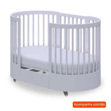 Imagem de Berço Multifuncional com Colchão Wave Branco - Divicar