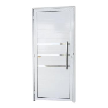 Imagem de Porta Lambril Com Friso Com Puxador Super 25 210cm X 90cm Brimak Branco