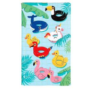 Imagem de Toalha de Banho Infantil Dohler Felpuda Estampada Sol