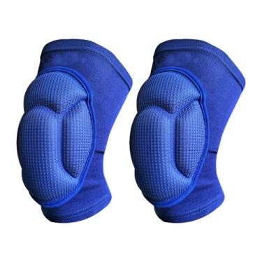 Imagem de Lljsszr Joelheiras Equipamento de proteção Esponja grossa Leve Joelheiras para Tênis Beisebol Ciclismo Basquete Futebol, Blue L