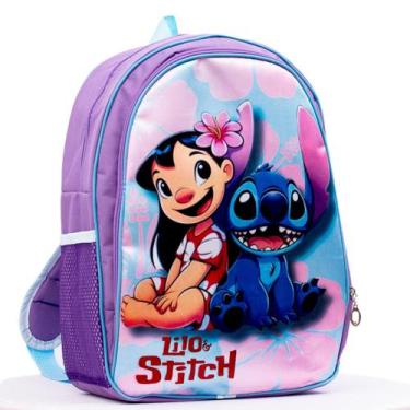 Imagem de Mochila Infantil Feminina Escolar Reforçada Lilo Stitch Reforçada - Pi