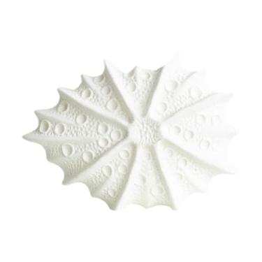 Imagem de Ioensy Vaso de cerâmica para decoração de casa, decoração estética moderna, vaso de concha para lareira, escritório, estante de livros, entrada, Branco, S