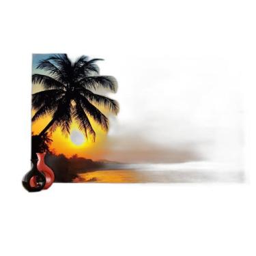 Imagem de Papel De Parede Praia Mar Coqueiro Por Do Sol 3,5M Npr271 - Você Decor