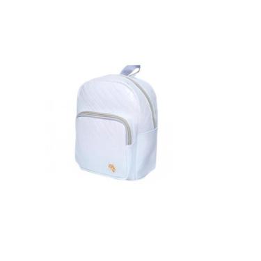 Imagem de Mochila Costas Feminina Brilhosa Glitter Passeio Cor:Branco - Gxm