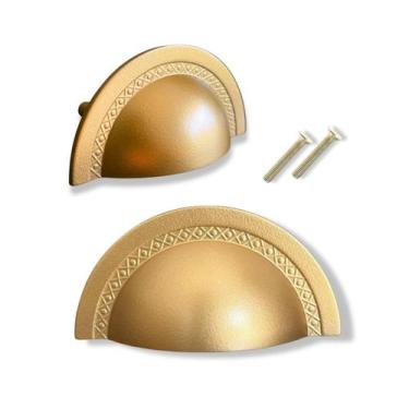 Imagem de 8 Puxadores para Móveis Shell, 64mm Premium em Metal Zamac - Compras F