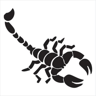 Imagem de Adesivo Escorpião, poderoso, misterioso, Veneno e Força (PRETO, 55,5x50 cm)