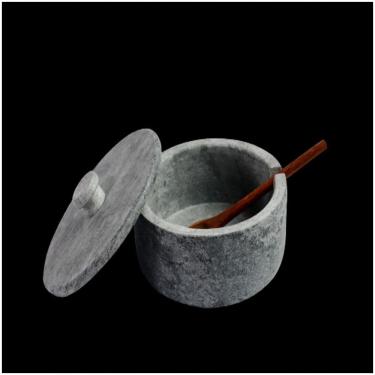 Imagem de Açucareiro Farinheira Gourmet Pedra Sabão Com Colher G 12Cm