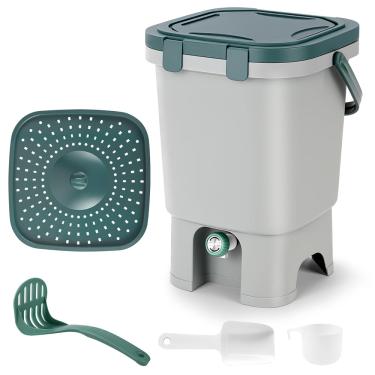 Imagem de Composteira, Composteira Doméstica 20L, Lixeira Cozinha, Composteira Domestica, Composteira Doméstica Minhocário 20 L-Produza Seu Próprio Adubo Por Compostagem