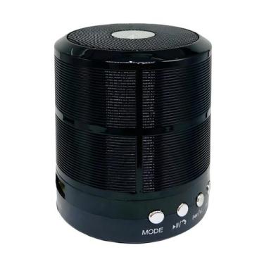 Imagem de Caixinha De Som Bluetooth Colorida A'Gold WS-887 - Alphagold, Preto