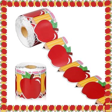 Imagem de Acabamento de borda de sala de aula Apple Pencil, 2,5 m, design recortado de volta às aulas, decoração de quadro de avisos