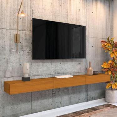 Imagem de Rack Suspenso Para Painel Ou Tv Até 75 Polegadas 3 Portas 2,00m Egeo E