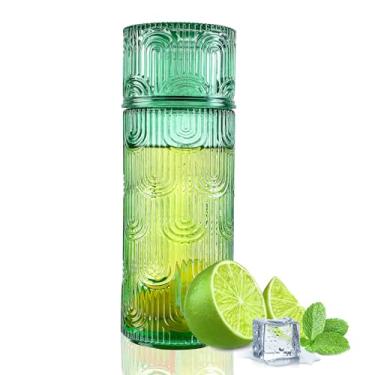 Imagem de kanpura Conjunto de garrafa de água verde de cabeceira com jarra de vidro para quarto, enxaguante bucal para banheiro, copo de água com copo para mesa de cabeceira (850 ml)