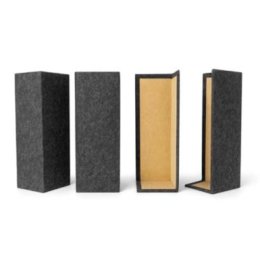 Imagem de BOXFAN Arranhador para Gatos Protetor Sofá e Cama Box 57cm x 17cm Cor Cinza em Mdf Kit com 4 Unidades Resistente e Antiestresse Afiador de Unhas e Móvel para Gatos