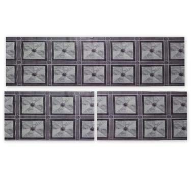 Imagem de Kit 3 Peças Jogo Cozinha Passadeira Manta Vinilico Laminado Marmorizado