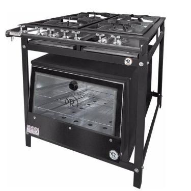 Imagem de Fogão Industrial Standard 4 Bocas Forno Vidro Porta Visor