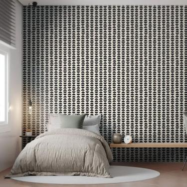 Imagem de Papel de Parede Revoada Café Preto e Branco 4461